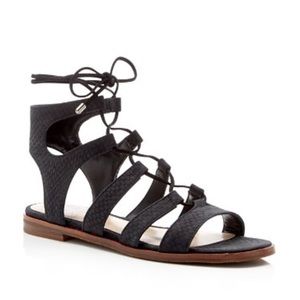 NWT Vince Camuto Black gladiator Sandals snake